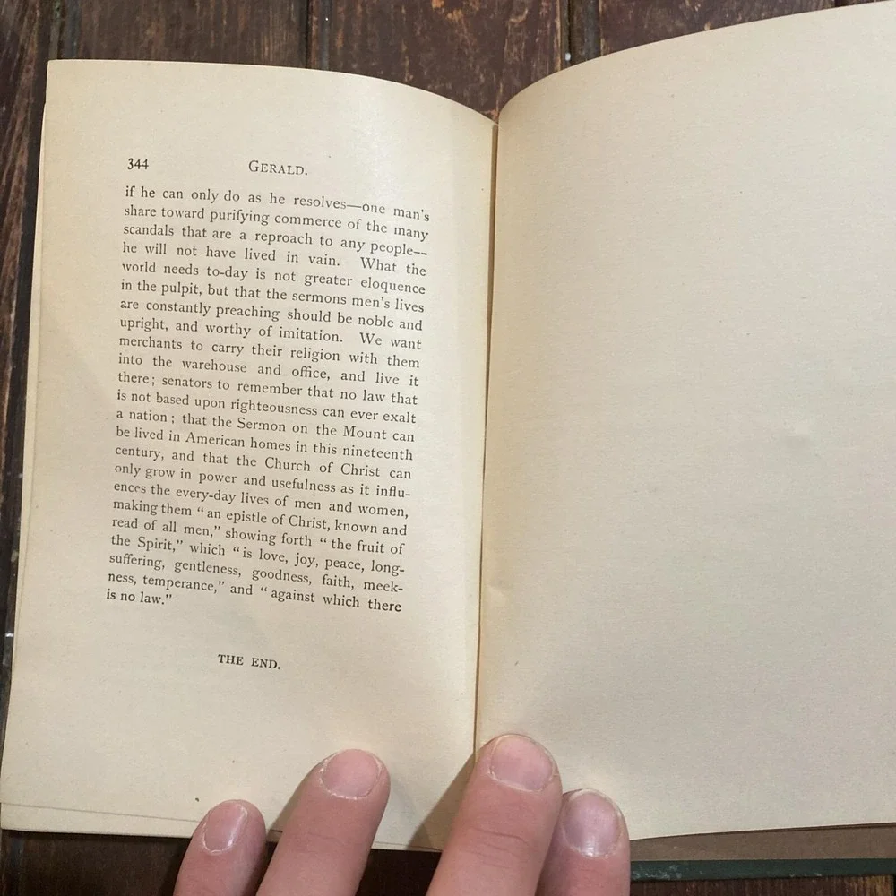 Gerald: A Story of To-Day by Emma Leslie 1881‎ Hardcover Book - VERY RARE
